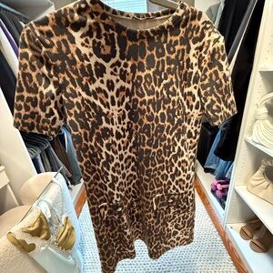 Zara Brown and Black Leopard Print Dress